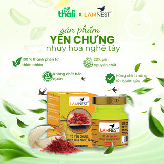 Yến Sào Chưng Sẵn Nhụy Hoa Nghệ Tây Lamnest nguyên chất 30% yến hũ 70ml