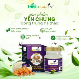 Yến Sào Chưng Sẵn Đông Trùng Hạ Thảo Lamnest nguyên chất 30% yến hũ 70ml
