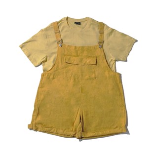   2hand  Quần yếm ngắn quần yếm đùi kaki màu nam nữ unisex 