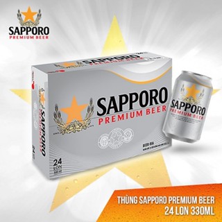 Bia Sapporo 330ml x 24 lon