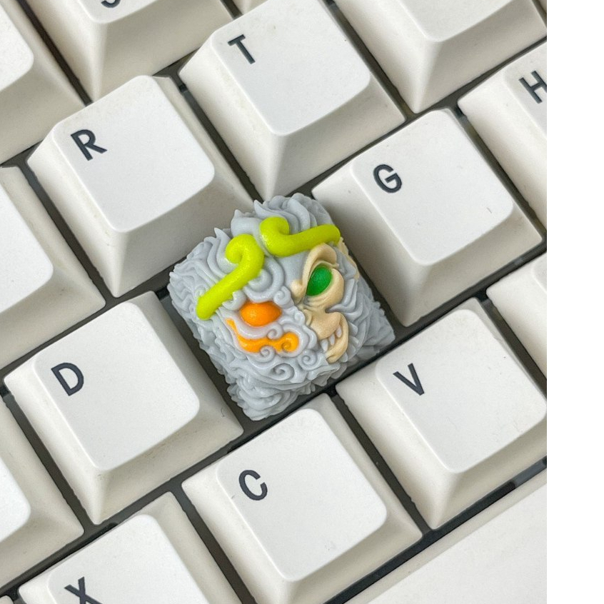 Nút bàn phím cơ resin handmade Ngộ Không (Disillukong artisan keycap) (Wukong) - Dạ Quang