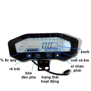 đồng hồ xe điện MSX màn LCD 48-120V, đồng hồ điện tử xe điện