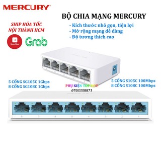 Bộ chia mạng 5 / 8 cổng switch mercury s105c s108c , sg105c sg108c 1gbps chia tín hiệu lan - hàng chính hãng
