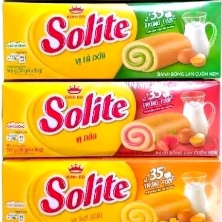 Bánh bông lan cuộn kem  Solite
