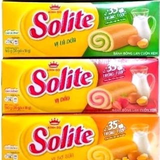 Bánh bông lan cuộn kem  Solite