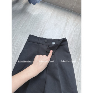 [Mã 8T) Quần Nút Cài Lệch Form 9 Tấc