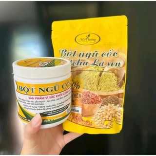 Combo bột ngũ cốc giảm cân mị hương vị cà phê+ matcha lá sen date mới 250gr