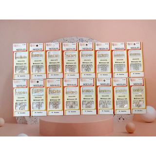 Vỉ 16 chiếc kim thêu đuôi vàng đủ size