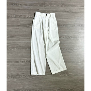 Quần linen lưng thun trắng
