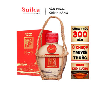Bình gốm Nước mắm Tôm Biển Truyền Thống 60N đạm - Tĩn Gốm 500ml - Thơm Ngon Hảo Hạng
