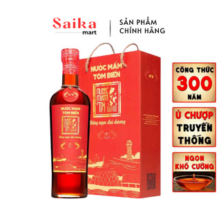 01 Chai Nước mắm Tĩn Tôm Biển độ đạm 45N chai thủy tinh 500ml/chai ngon nguyên chất
