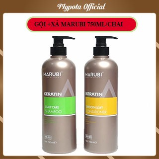  Dầu gội đầu KERATIN MARUBI cặp dầu gội xả phục hồi hư tổn giảm rụng tóc 750ml chính hãng 