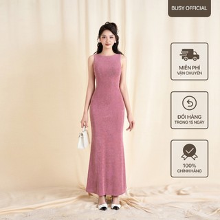 Váy Đầm Ba Lỗ Đuôi Cá Dáng Dài Nữ BUSY Thun Nhúng 2 Lớp Ôm Sát VBL5