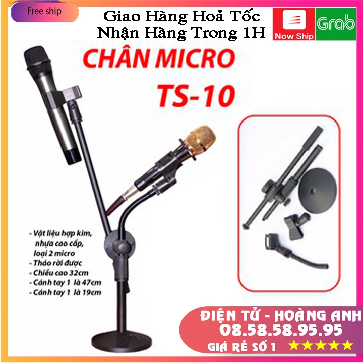 Chân kẹp micro đứng để bàn TS-10.