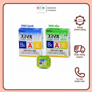 Thuốc Nhỏ Mắt Smile 40 Mild/Ex Lion Nhật Bản Mẫu Mới Nhất Chính Hãng Giúp Mắt Khỏe Giảm Mệt Mỏi 15ml