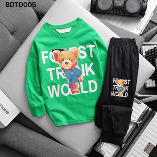 Bộ dài tay thun JAMIKIDS cotton bé trai size đại 23-57kg mã 005