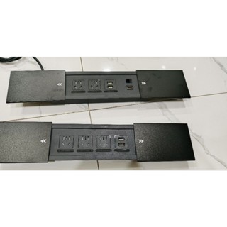 Ổ Cắm Điện Âm Bàn Cổng Trượt Đa Năng - Cho Văn Phòng Đầy Đủ Chức Năng+ tặng kèm đầu chấu chuyển đổi phích cắm