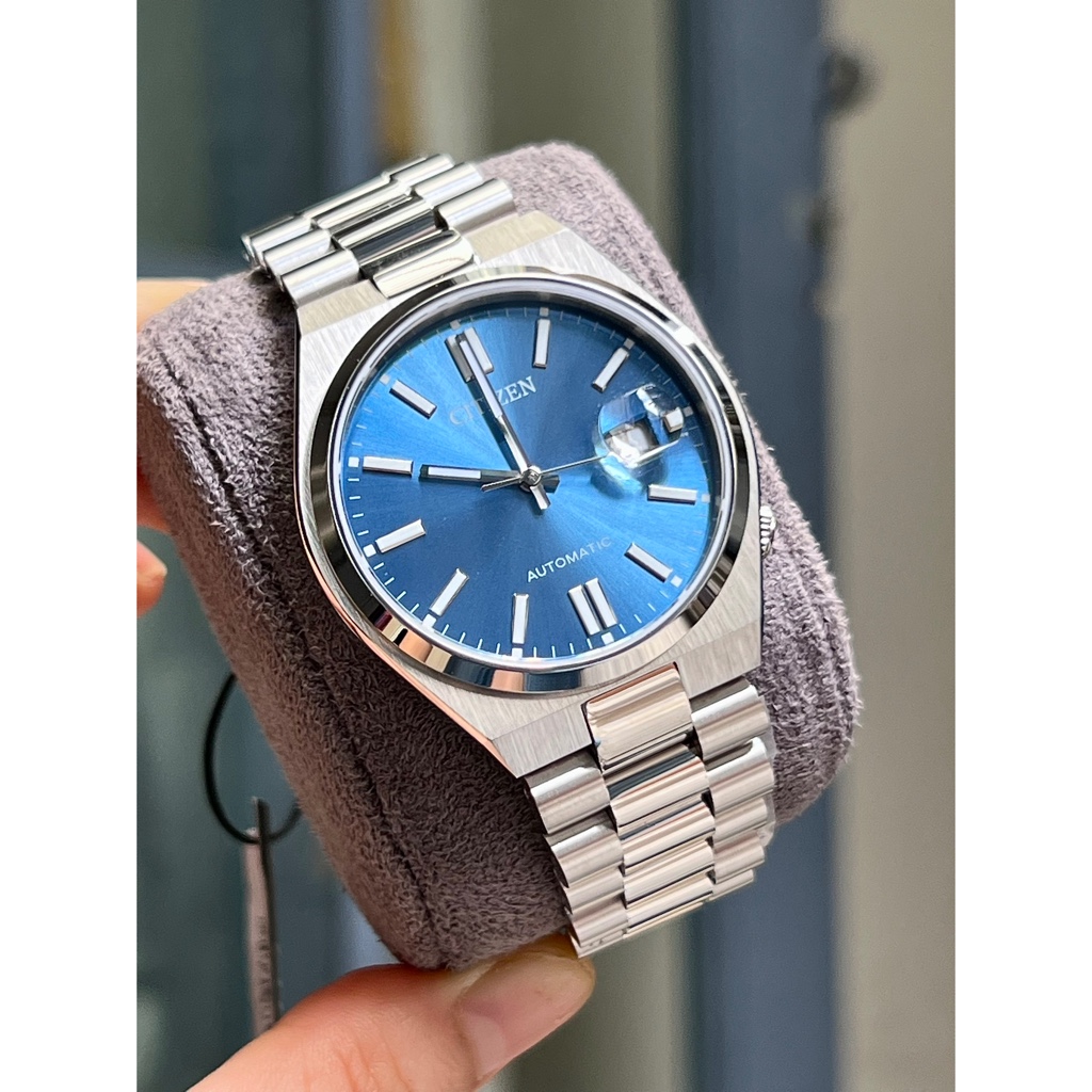 Đồng hồ đeo tay nam máy cơ dây kim loại không gỉ cao cấp chống nước ClTlZEN NJ0151-88M Tsuyosa size 