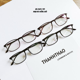Gọng Kính Cận Nữ Vuông Chữ Nhật Mảnh Nhựa Dẻo Chống Ánh Sáng Xanh 2427 - THANHTHAO EYEWEAR