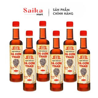 Thùng 6 chai nước mắm nhỉ cá cơm than Làng Chài Xưa 525ml/chai sánh đặc thịt cá 300 năm truyền thống