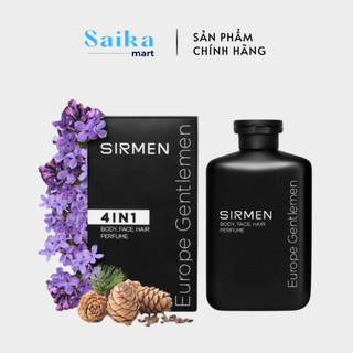 Sữa tắm gội nam 4 in 1 hương nước hoa châu âu sirmen cao cấp 350g công nghệ eu-nano xuất xứ châu âu