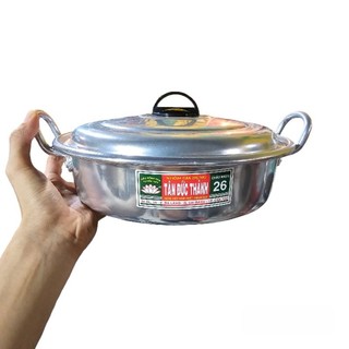 Nồi lẩu nhôm Tân Đức Thành size 22cm 24cm - Nồi ăn lẩu bằng nhôm