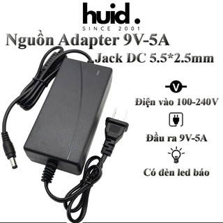 Nguồn Adapter 2 Đầu Dây 9V-5A
