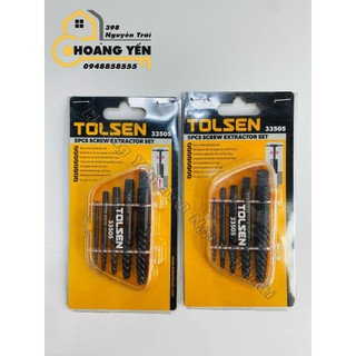 Bộ 5 mũi ren tháo bu lông, ốc vít gãy tolsen 33505