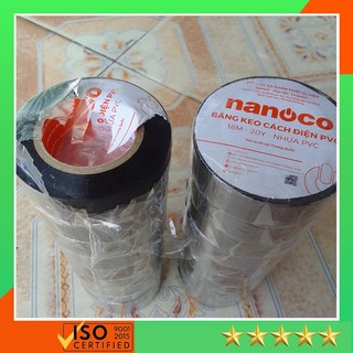 Băng dính điện nanoco 18mm - 20y | băng keo cách điện pvc