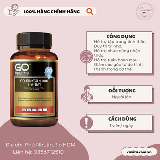 Viên bổ não go healthy ginkgo 9000 1 - a - day