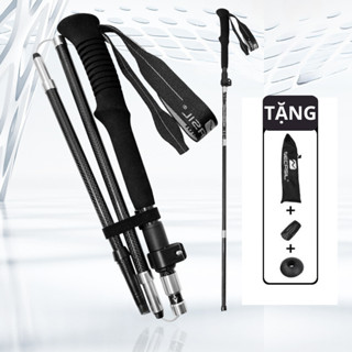 Gậy gập trekking carbon, gậy leo núi NEWCASIL gọn, nhẹ, dễ mang theo, chịu tải