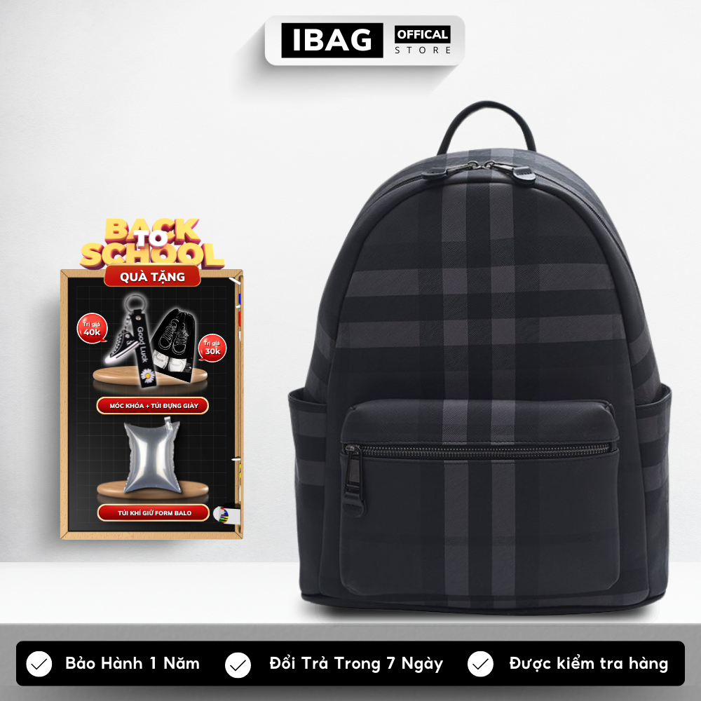 Balo Da Đi Học IBAG Balô Da Thời Trang Nam Nữ Cặp Da Pu Cao Cấp Ba Lô Da Cặp Đi Học Ulzzang Balo Đựng Laptop 14 Inh