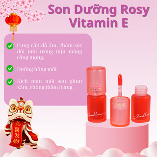 Son kem dưỡng Rosy Vitamin E, son kem dưỡng không chì, son kem lì, son dưỡng môi phun xăm