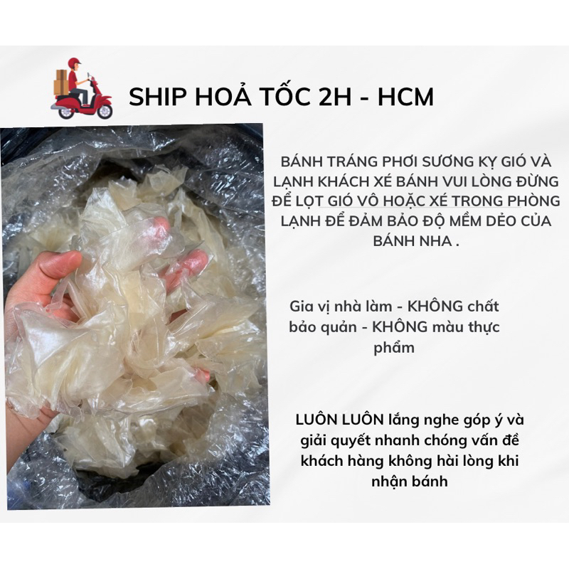 1KG Bánh Tráng Rìa Phơi Sương Ủ Bơ ( bánh mới mỗi ngày )