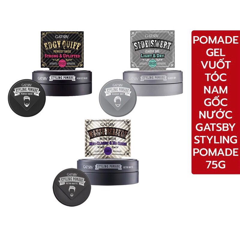 Wax Vuốt Tóc GATSBY Pomade 75g