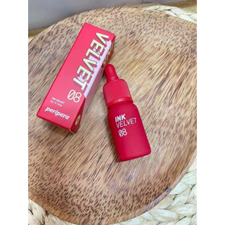  {Tặng cọ son} SON INK 08- Ink Velvet đỏ hồng mềm mịn tone da son kem lì thiết kế hình lọ mực siêu đáng yêu 
