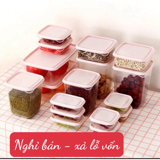 Hộp nhựa đựng thức ăn bộ 17 món đủ size thích hợp cho gia đình
