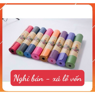Thảm tập Yoga , thảm tập gym chống trượt  2 lớp⚡FREESHIP EXRA⚡ Thảm yoga 2 lớp Eco Friendly 6mm