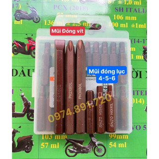 Mũi vít đóng cao cấp ,Mũi vít đóng bake, dẹp, lục giác đủ kích thước