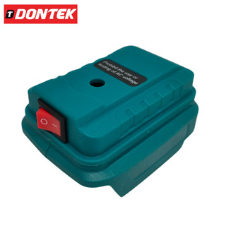 Đế DIY Đúc Nhựa ABS DONTEK Lắp Ghép Có Công Tắc Chế Quạt, Đèn, Lấy Nguồn Chân Pin MAKITA DEWALT MILWAUKEE