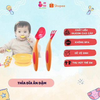 Thìa Ăn Dặm, Bé Tập Xúc, Muỗng Nĩa cong, Đồ Dùng Ăn Dặm - Anvuistore