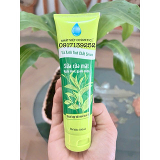 Sữa rửa mặt nhật việt ngừa mụn giảm nhờn trà xanh tinh chất serum