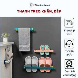 Giá Thanh Treo Khăn Dép Nhà Tắm Nhà Bếp Không Cần Khoan Vít
