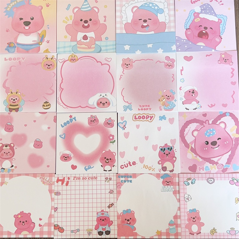 Set 80 Tờ Giấy Note Loopy , Giấy Ghi Chú Loppy , Cute Note,..