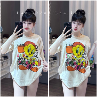 Áo phông 3158 cotton khô-in pét Vịt đội mũ