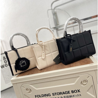 Túi xách nữ túi Pe.dro trần trám form vuông size 20 đựng nhiều đồ kèm dây đeo chéo nobox - Zeni.store