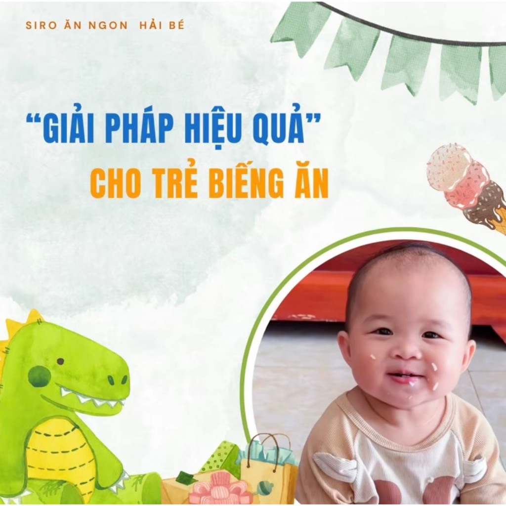 Siro Ăn Ngon Hải Bé - Hộp 30 Gói - Giúp Tăng Sức Đề Kháng, Kích Thích Ăn Ngon, Hấp Thu Tốt