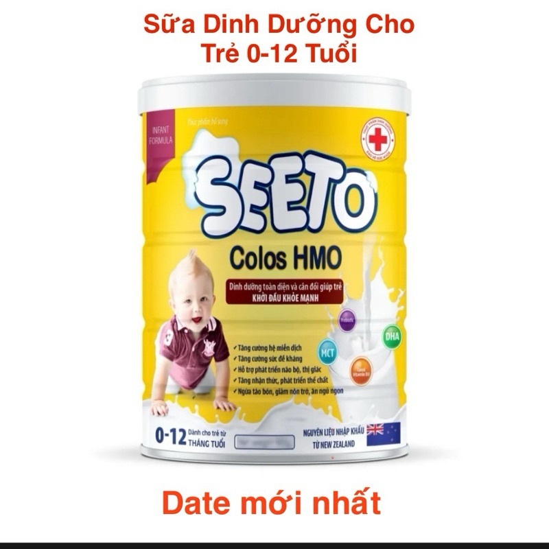 [Hộp 900g] Sữa Bột Y Tế SEETO COLOS HMO - Bổ sung sữa Non, Vitamin, dinh dưỡng cho trẻ phát triển to