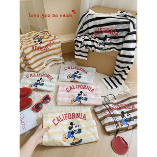 Áo thun dài tay mỏng hình Micky dễ thương