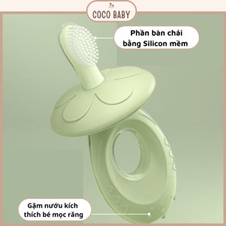 Bàn chải silicon cho bé - Bàn chải silicon có thể gặm được cho bé 0 - 36 tháng